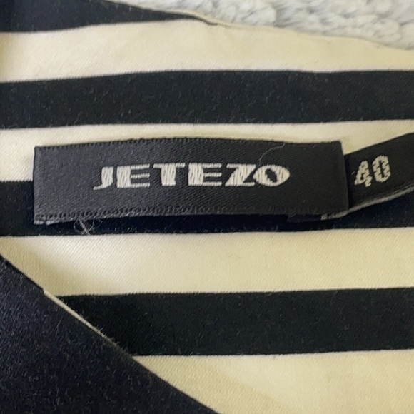 ⭐️Jetezo black white stripe dress patches sz med - Picture 5 of 12